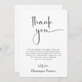 Modern Script-Vrijgezellenfeest-bedankkaart Kaart (Voorkant / Achterkant)