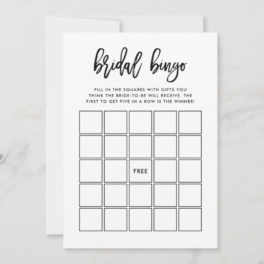 Modern script | Vrijgezellenfeest Bingo Game Kaart (Voorkant)