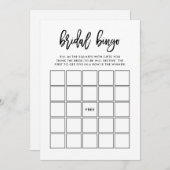 Modern script | Vrijgezellenfeest Bingo Game Kaart (Voorkant / Achterkant)