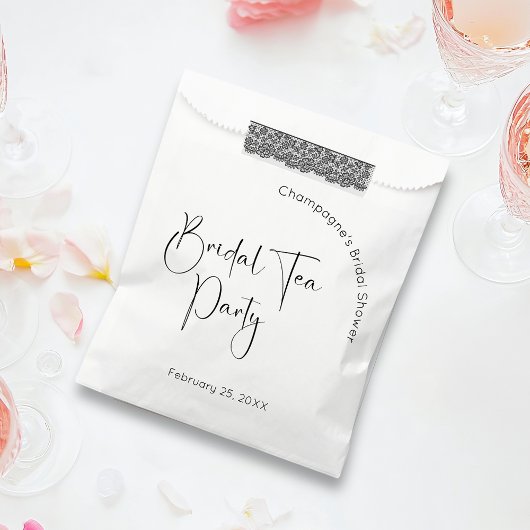 Modern Script Vrijgezellenfeest Bruids Tea Party Bedankzakje