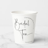 Modern Script Vrijgezellenfeest bruidsthee Papieren Bekers (Achterkant)