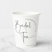 Modern Script Vrijgezellenfeest bruidsthee Papieren Bekers (Voorkant)