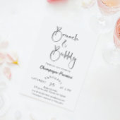 Modern Script Vrijgezellenfeest Brunch & Bubbly Kaart