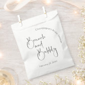 Modern Script Vrijgezellenfeest Brunch en Bubbly Bedankzakje (Geknipt)