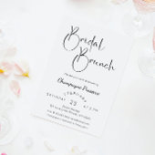 Modern Script Vrijgezellenfeest Brunch Kaart