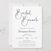 Modern Script Vrijgezellenfeest Brunch Kaart (Voorkant)