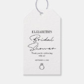 Modern Script-Vrijgezellenfeest Cadeaulabel (Voorkant)