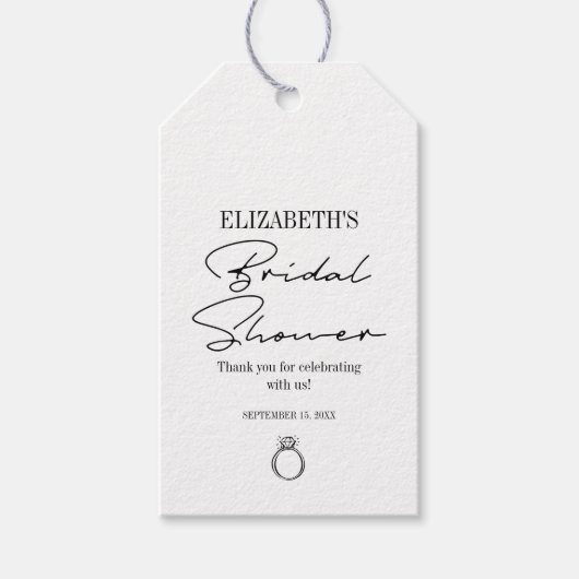 Modern Script-Vrijgezellenfeest Cadeaulabel (Voorkant)