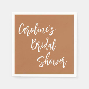 Modern Script Vrijgezellenfeest Custom Terracotta Servet