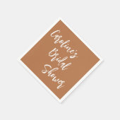 Modern Script Vrijgezellenfeest Custom Terracotta Servet (Hoek)