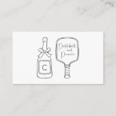 Modern Script Vrijgezellenfeest Display Shower Informatiekaartje (Achterkant)