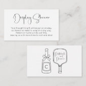 Modern Script Vrijgezellenfeest Display Shower Informatiekaartje (Voorkant / Achterkant)