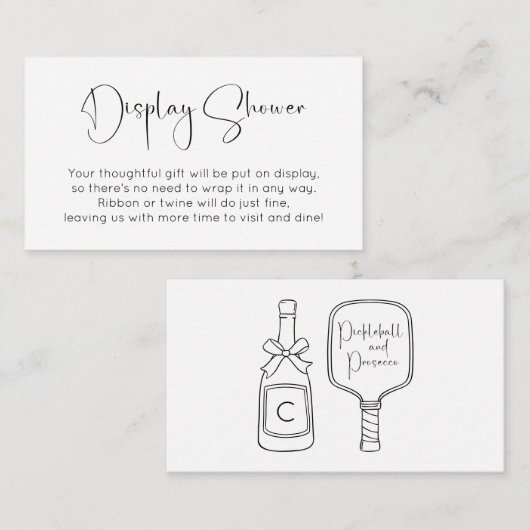 Modern Script Vrijgezellenfeest Display Shower Informatiekaartje (Voorkant / Achterkant)