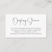 Modern Script Vrijgezellenfeest Display Shower Informatiekaartje (Voorkant)