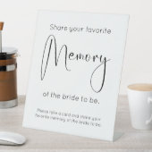 Modern Script-Vrijgezellenfeest Een geheugen delen Reclamebord Met Voetstuk (Insitu)