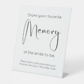 Modern Script-Vrijgezellenfeest Een geheugen delen Reclamebord Met Voetstuk (Voorkant)