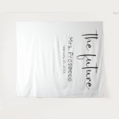 Modern Script Vrijgezellenfeest Future Mrs. Backdr Wandkleed (Voorkant (horizontaal))