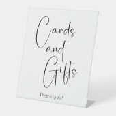 Modern Script Vrijgezellenfeest Kaarten en geschen Reclamebord Met Voetstuk (Voorkant)