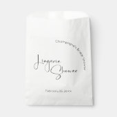 Modern Script Vrijgezellenfeest Lingerie Bedankzakje (Voorkant)