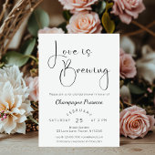 Modern Script Vrijgezellenfeest Love is Brewing Kaart