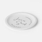 Modern Script Vrijgezellenfeest Love is Sweet Papieren Bordje (Gekanteld)