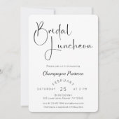 Modern Script Vrijgezellenfeest Luncheon Kaart (Voorkant)