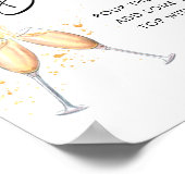 Modern Script Vrijgezellenfeest Mimosa Bar Sign Poster (Hoek)