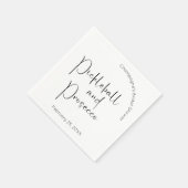 Modern Script Vrijgezellenfeest Pickleball & Prose Servet (Hoek)