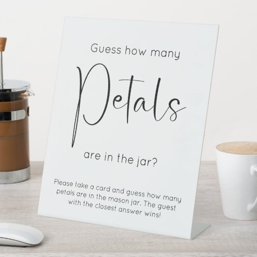 Modern Script Vrijgezellenfeest Raad eens hoeveel  Reclamebord Met Voetstuk (Insitu)