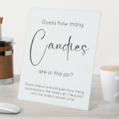 Modern Script Vrijgezellenfeest Raad eens hoeveel  Reclamebord Met Voetstuk (Insitu)