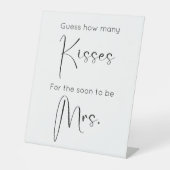 Modern script Vrijgezellenfeest raad eens hoeveel Reclamebord Met Voetstuk (Voorkant)