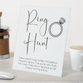 Modern Script Vrijgezellenfeest Ring Hunt Reclamebord Met Voetstuk (Insitu)