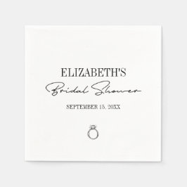 Modern Script-Vrijgezellenfeest Servet