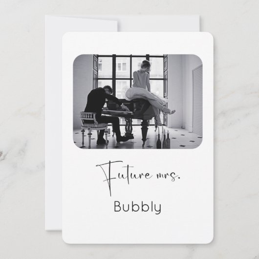 Modern Script Vrijgezellenfeest Tea Kaart (Achterkant)