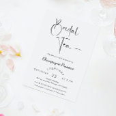 Modern Script Vrijgezellenfeest Tea Kaart