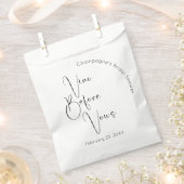 Modern Script Vrijgezellenfeest Vino voor Vows Bedankzakje (Geknipt)