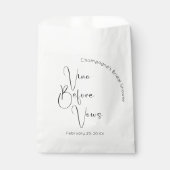Modern Script Vrijgezellenfeest Vino voor Vows Bedankzakje (Voorkant)