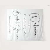 Modern Script Vrijgezellenfeest Welkom Achtergrond Wandkleed (Voorkant (horizontaal))