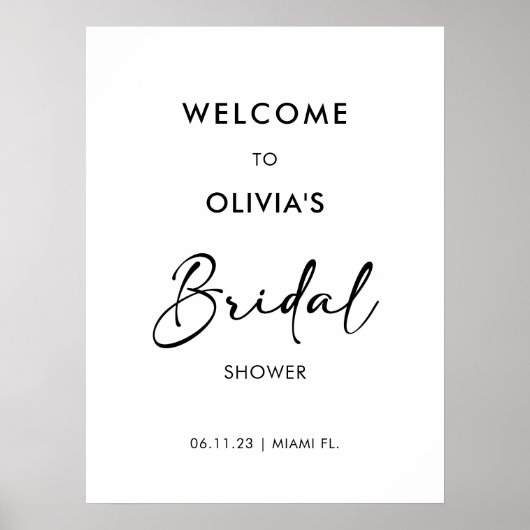 Modern script | Vrijgezellenfeest — Welkomstteken  Poster (Voorkant)