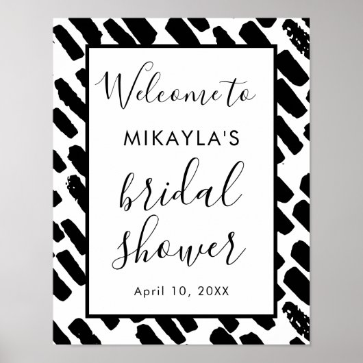 Modern Script Vrijgezellenfeest Welkomstteken Poster (Voorkant)