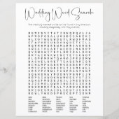 Modern Script Vrijgezellenfeest Word Search Game (Voorkant)