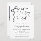 Modern Script-Vrijgezellenfeest Ze bindt de knoop  Kaart (Voorkant / Achterkant)