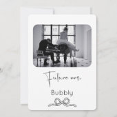 Modern Script-Vrijgezellenfeest Ze bindt de knoop  Kaart (Achterkant)