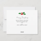 Modern Script Vrolijk Kerstfeest 3 Fotocollage Feestdagenkaart (Achterkant)