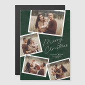Modern Script Vrolijk Kerstfeest Fotocollage (Voorkant / Achterkant)