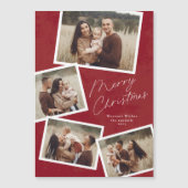Modern Script Vrolijk Kerstfeest Fotocollage (Voorkant)
