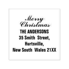 Modern Script Vrolijk kerstfeest Zelfinktende Stempel