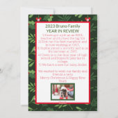 Modern Script Vrolijk kerstfotojaar Review Feestdagenkaart (Achterkant)