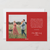 Modern Script Vrolijk Kerstmis Eenvoudige foto Feestdagenkaart (Achterkant)