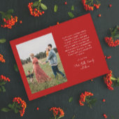 Modern Script Vrolijk Kerstmis Eenvoudige foto Feestdagenkaart